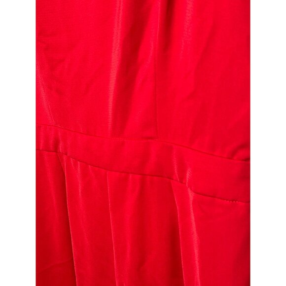 Gianni Bini Red Ruffle Wide Leg Jumpsuit Women’s Small V Neck Evening - Picture 6 of 9